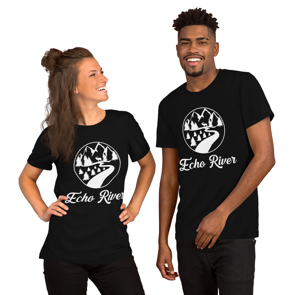 Echo River Printed Short-Sleeve Unisex T-Shirt Dark Colors