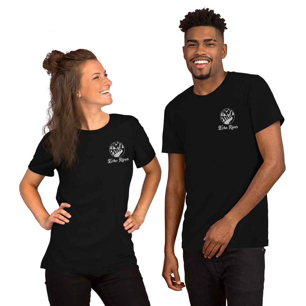 Echo River Embroidered Short-Sleeve Unisex T-Shirt - Dark Colors