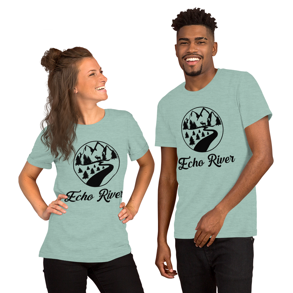 Echo River Printed Short-Sleeve Unisex T-Shirt - Light Colors